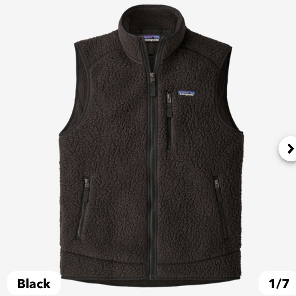 Patagonia Sherpa Black Vest